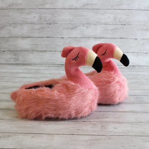 Women's Pink Flamingo Slippers Size S 5 6